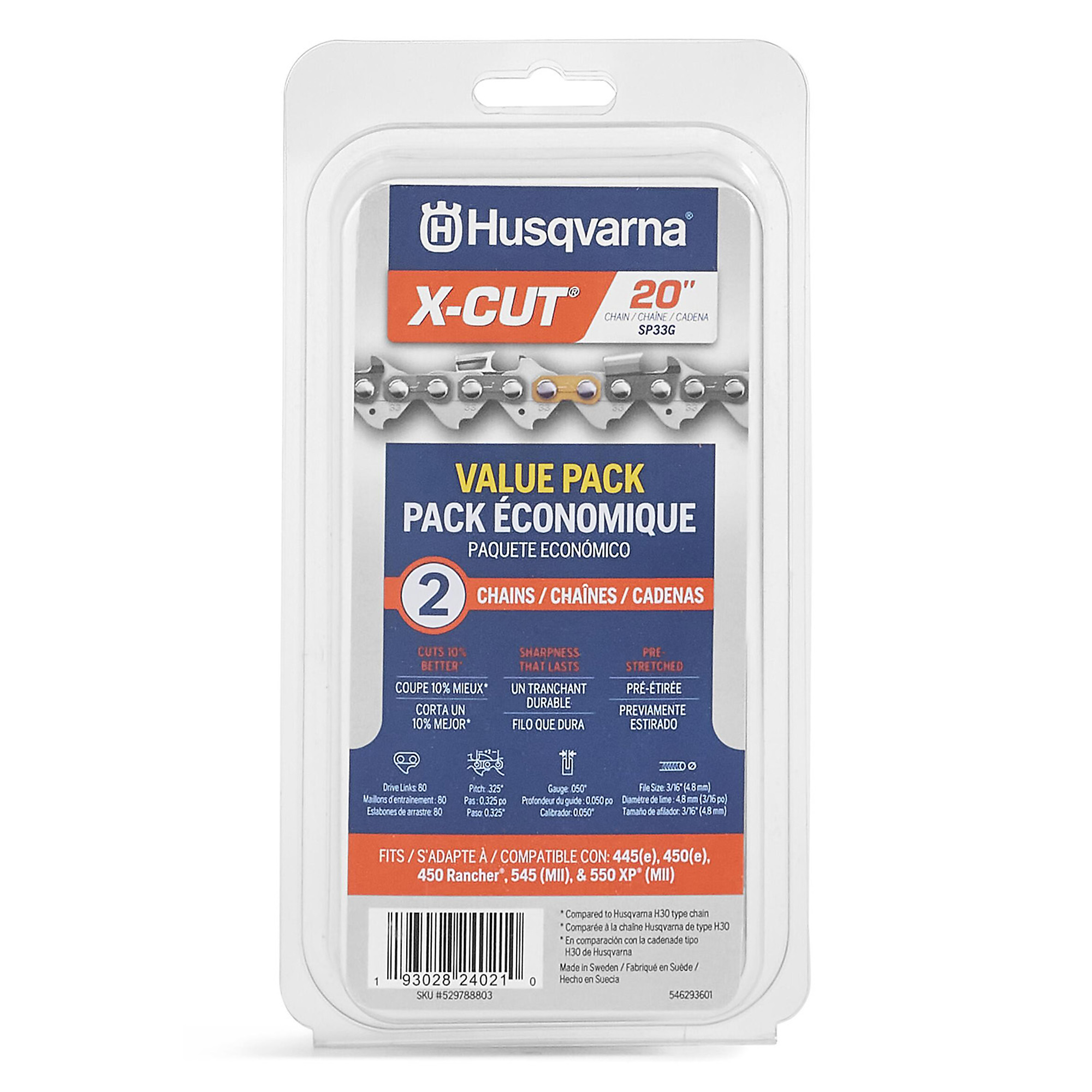 Husqvarna 2-PK 20" SP33G Chain